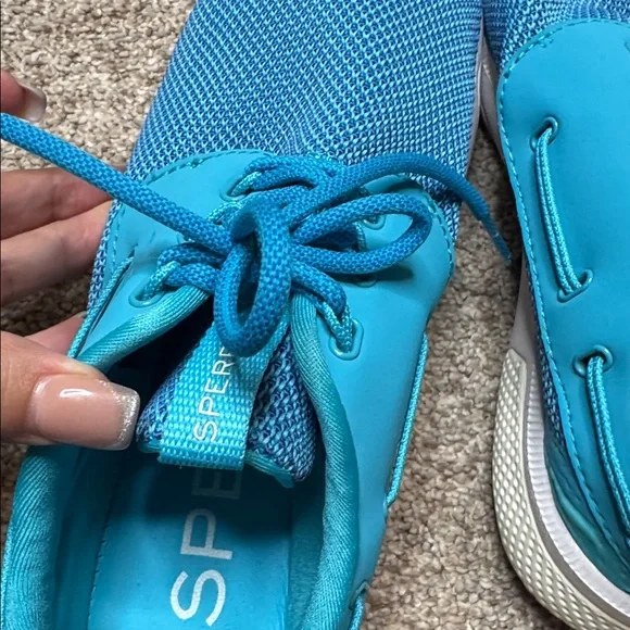 Sperry | 7 Seas 3-eye Boat Shoe in Turquoise Size 8 - Picture 11 of 12